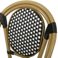 thumbnail image 6 of GDF Studio Kazaria Outdoor French Wicker Bistro Chairs, Set of 2, Black, White, and Bamboo Finish, 6 of 7