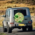 thumbnail image 4 of Daiia Avocado Green Striped Tire Covers , Travel Trailer Camper Truck SUV Motorhome Waterproof Wheel Cover, Sun Rain Snow Protector-17 inch, 4 of 9