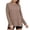 Brown, variant on Women's Oversized Long Sleeve Pullover Top with Crew Neck and Side Slit, Casual Loose Fit T-Shirt for Gym Workout and Daily Fitness