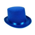 thumbnail image 5 of Milageto Top Hat Flat Top Funky Magician Hat for Stage Performance Nightclub Festival Blue, 5 of 8