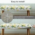thumbnail image 5 of Whosucclay Lemon Blossom Leaf Print Dining Room Bench Covers Stretch Bench Chair Slipcovers, Removable Bench Protectors Washable Dining Chair Slipcovers for Living Room, Kitchen, 5 of 7