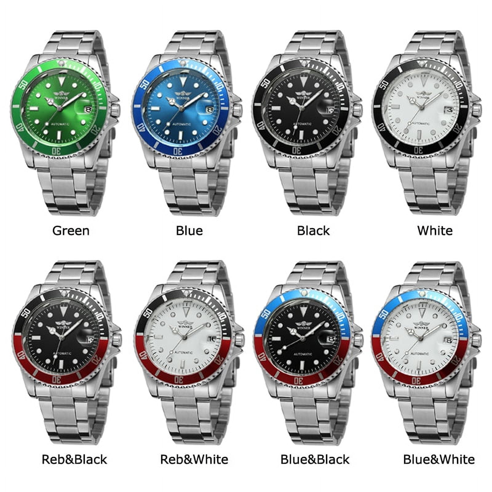VIGOROSO Men's Watch Automatic Mechanical Watches Luxury Classic Business Sports Watch Stainless Steel Date Luminous AUTO Selfwind Wristwatch Men