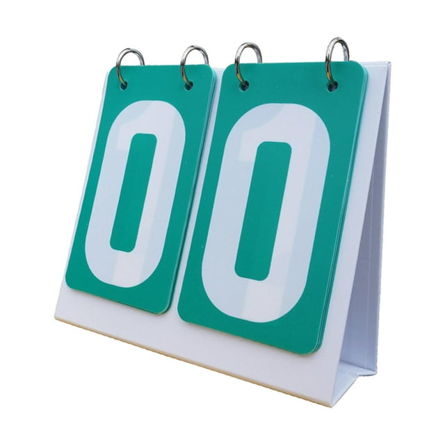 Tableau d'Affichage Multisports 2 Chiffres Durable, Tableau de Pointage à Clapets, Tableau d'Affichage pour Vert