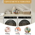 thumbnail image 4 of Washer Dryer Countertop, Laundry Countertop over Wooden Washer and Dryer for the Top with Non-Slip Pads, Laundry Hamper Counter Storage Organization 54"W x 27.5"D (Oak), 4 of 8