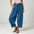 thumbnail image 2 of Wide Leg Pants for Women Baeitkot Women's Fashionable Color Loose Casual Comfortable High-waisted Wide-leg Trousers, 2 of 6