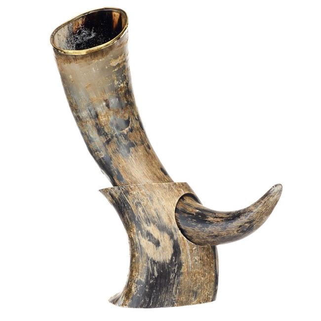 AleHorn HORNNATXL 20 oz Beer Drinking Horn Handcrafted Natural with