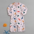 thumbnail image 2 of Baby Girl One Swimsuit Sunsuit with Full-Length Zipper UPF 50+ Sun Protection Infant Swimwear, 2 of 7