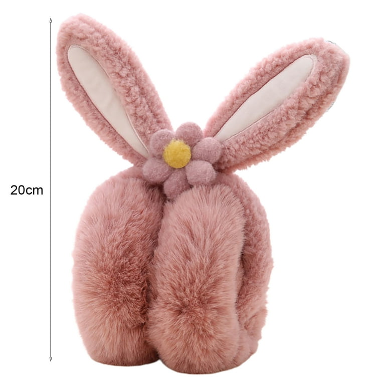 Cute Animal Earmuffs Soft Plush Adjustable Ear Warmers Foldable