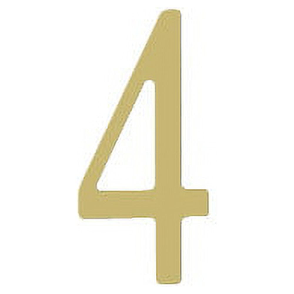 3 inch Brass Self Adhesive Address Number. Number: 3