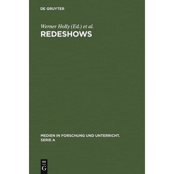 Medien in Forschung Und Unterricht. Seri Redeshows, Book 26, (Hardcover)