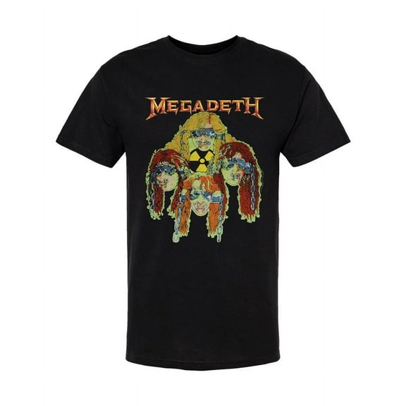Megadeth Men's Nuclear Glowheads T-Shirt Black Large | Officially Licensed Merchandise