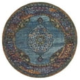 thumbnail image 2 of Oriental Weavers Andorra Area Rug - 7139A - 7'10" x 10'10" - in Blue/ Multi - Vintage Inspired, Stain Resistant, Family and Pet Friendly , Dining, Living Room Rug, 2 of 5