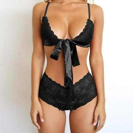 

Medcursor Elastic Women Panties Bowknot Lace Bride Underwear Lingerie Briefs