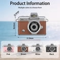 thumbnail image 4 of Yhaizhuy 32GB Mini Thumb Digital Camera,180° Flip Screen,1.47" Ips Flip Screen Retro Ultra-Portable Keychain Digital Camera,Brown, 4 of 9