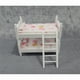 thumbnail image 2 of White Wooden Dollhouse Furniture of Baby bunk bed with Ladder for Miniature Dollhouse Accessories - 1/12 Scale, 2 of 5