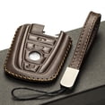 thumbnail image 5 of Vitodeco Leather Smart Key Fob Case Compatible with BMW I3, BMW I8 (2014-2021 Models) - 4-Button, Brown, 5 of 5