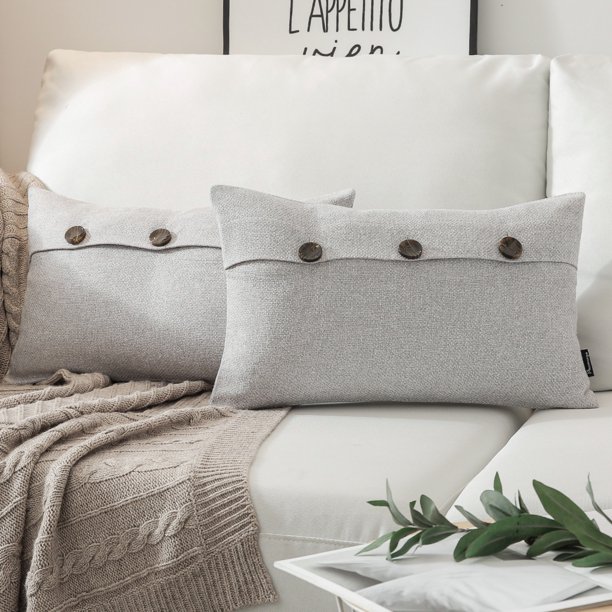 Phantoscope Triple Buttons Cotton Blend Series Farmhouse Square