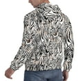 thumbnail image 6 of Kdxio Leopard And Zebra Print Mens Casual Hooded Collar Drawstring Hoodies Pullover Sweatshirts Casual Long Sleeve Shirts-Small, 6 of 7