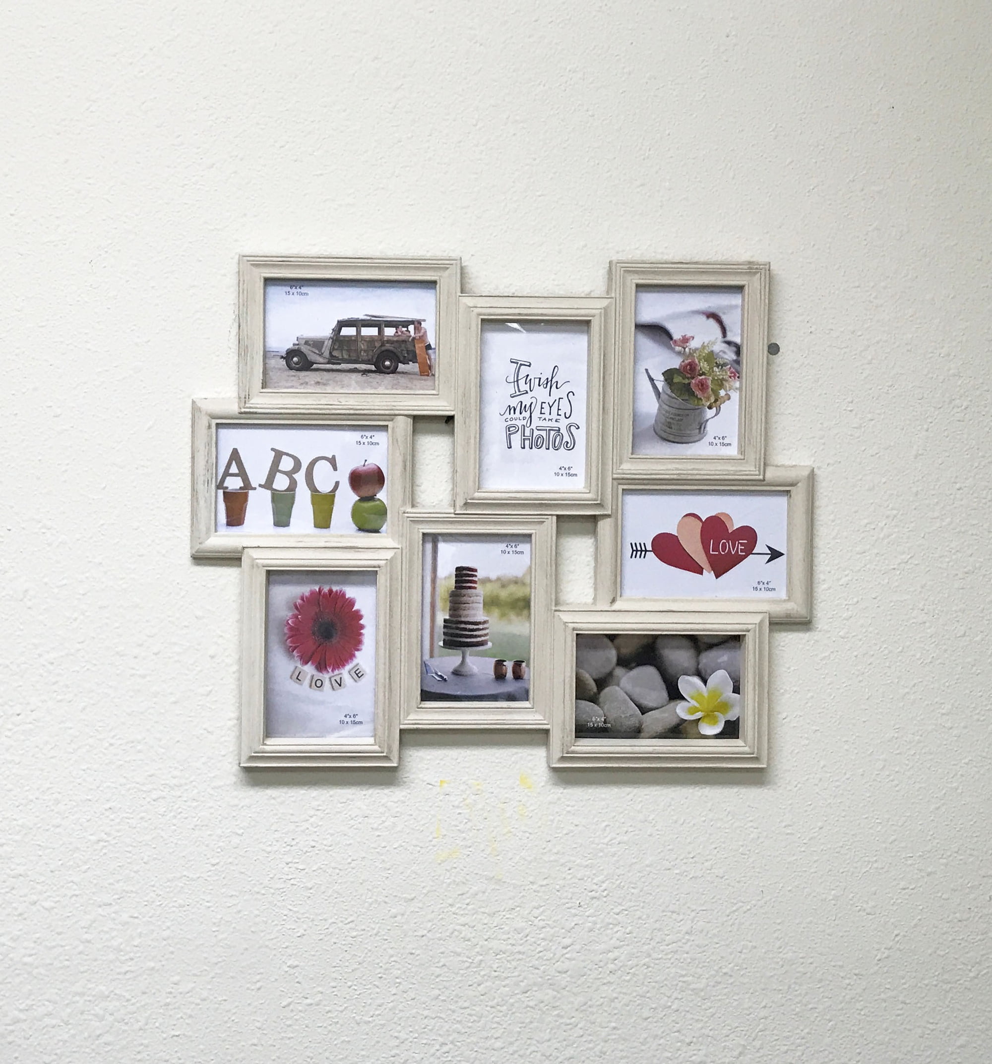 Wood Grain 8 Photoframes (8 Photoframes size 6" x 4");Product Size