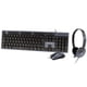 thumbnail image 1 of Kit Teclado+Mouse+Diadema para Oficina PERFECT CHOICE PC-201700, Negro, 1000 DPI, 1 of 10