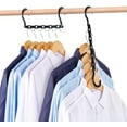 thumbnail image 4 of TRIANU 8 Pack Space Saving Hangers, Closet Organizer Hangers Space Saving, Hanger Organizer, Closet Hangers, Shirt Organizer, Closet Hangers Space Saver, Magic Plastic Hangers, Black, 4 of 8