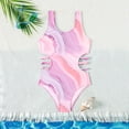 thumbnail image 4 of Grblisyd Girls Swimsuit Cut Out One Piece Bathing Suit Gradient Tie Dye Swimwear Size 10-12, 4 of 4