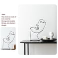 thumbnail image 3 of Inteprter decorativa moderna Cara de metal Arte Estatua decorativa negra Decoración abstracta para el hogar Decoración del hogar No.01 Inteprter HA044447-01, 3 of 6