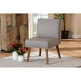 thumbnail image 5 of Baxton Studio Odessa Mid-Century Modern Grey Fabric Upholstered and Walnut Brown Finished Wood Dining Chair, 5 of 5