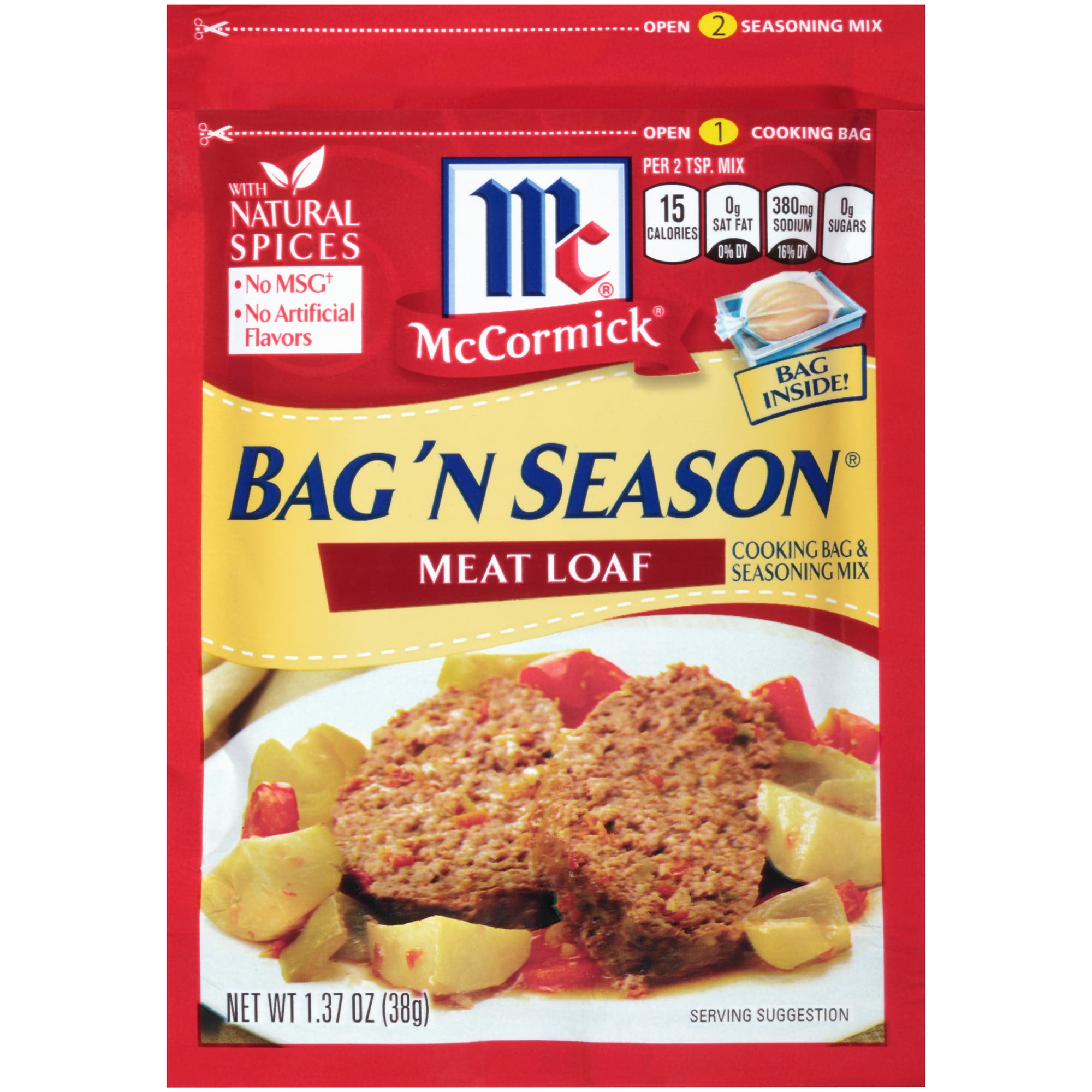 McCormick Bag 'n Season Meat Loaf Cooking & Seasoning Mix, 1.37 oz