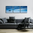 thumbnail image 3 of Epic Art 'Haystack Rock In The Mist' by Don Schwartz, Acrylic Glass Wall Art, 3 Piece Set, 72" x 24", 3 of 8