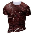thumbnail image 4 of TSADFHJI Débardeurs d'Entraînement pour Hommes Printemps et Été Mode Décontractée T-Shirt Imprimé 3D Col Rond Manches Courtes P Rouge, 4 of 5
