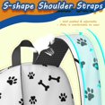 thumbnail image 5 of Dog Paw Print and Bone White Pattern 17" Waterproof Oxford School Backpacks for Teens, S-Shape Padded Straps, for School, Travel, Hiking, Camping, 5 of 5