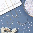 1000 pcs Acrylic Beads, Alphabet beads,Random Mixed Letters A to Z, Flat Round, White Color,7×