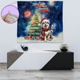 thumbnail image 4 of Merry Christmas and Happy New Year Santa Siberian Husky Holiday Xmas Winter 2025 Tapestry Husky Dog Lover Gifts Wall Hanging Backdrop Home Decor - 00024, 4 of 5