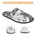 thumbnail image 3 of Fotbe Monochrome Botanical Illustration Pantuflas Peludas para Mujer con Estampado, Zapatillas de Peluche, Zapatos de Invierno para Casa, Uso Interior y Exterior-Medium, 3 of 8