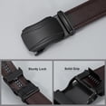 thumbnail image 5 of XIATIAN Set of 2 Leather Ratchet Dress Belt for Men Perfect Fit Waist Size 22-50 inches with Automatic Buckle, 5 of 8