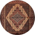 thumbnail image 1 of Ahgly Company Indoor Round Traditional Gold Brown Persian Area Rugs, 3' Round, 1 of 6