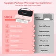 thumbnail image 2 of Impresora portátil Phomemo M834 Bluetooth Thermal 300dpi Rosa, 2 of 8