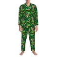 thumbnail image 3 of Zufioo Cat St Patrick's day Mens Pajamas Set, Mens Long-Sleeved Pajama and Pajama Pants,Pajamas Para Hombres,Men's Sleepwear-X-Large, 3 of 7