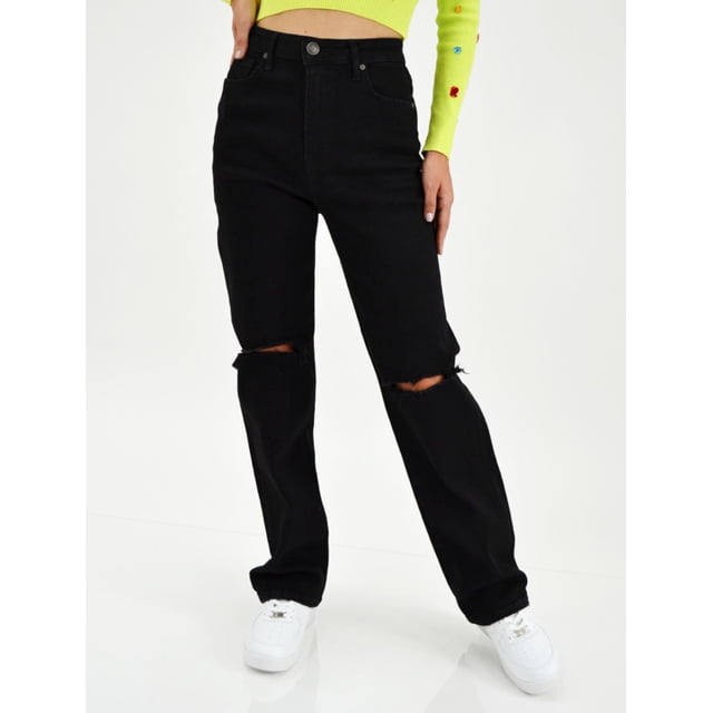Jeans Wide Leg Balam /Juvenil, 6324 (Negro) negro ECH Roman Fashion J-BAL-6324-NEGRO