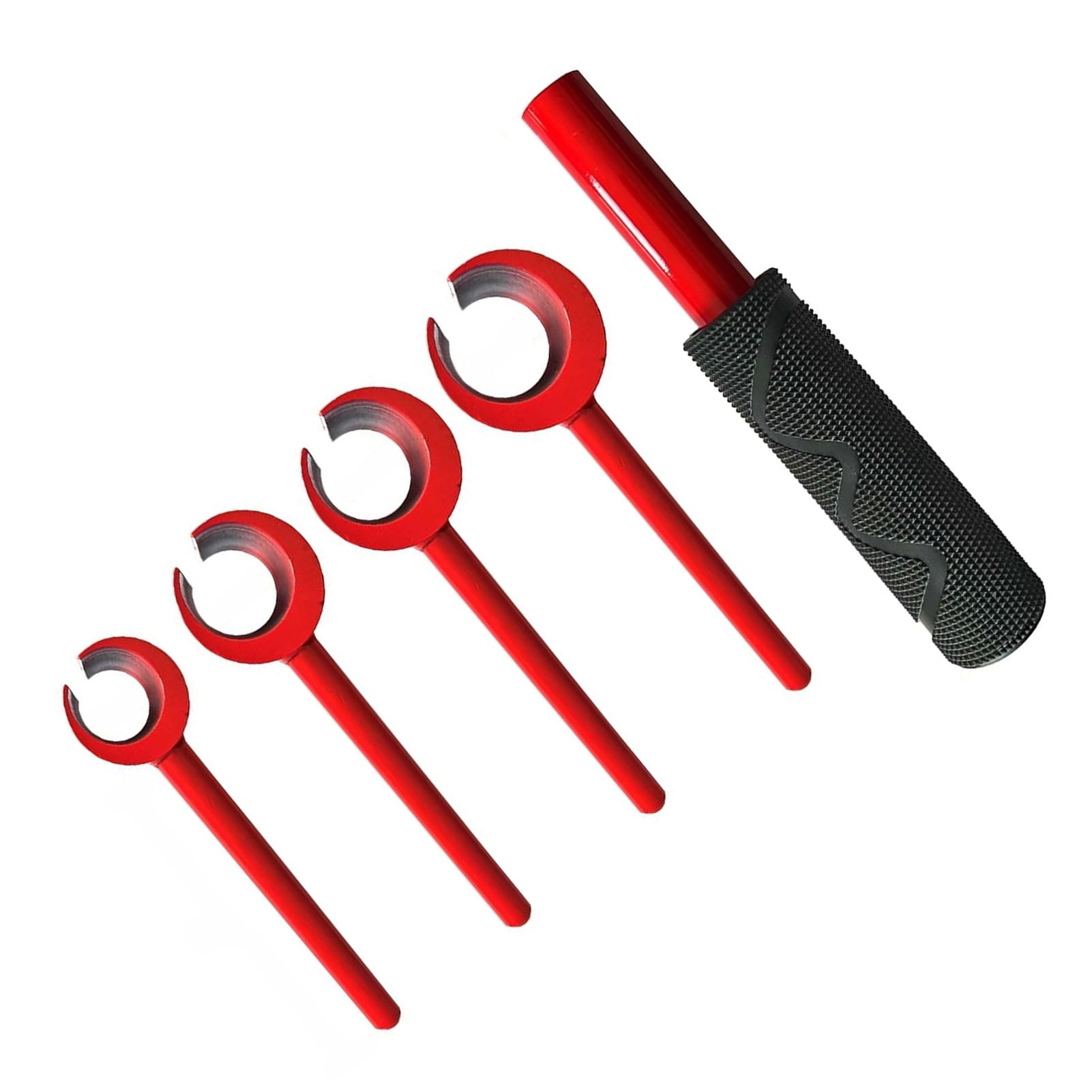 Riousery 4PCS Hinge Adjustment Wrench Set with Handle Door Gaps Bender Repair Tool 14-25mm Inner Hole Premium Heavy Duty Steel Kit for Home Cabinet Alignment 0.55-0.98 in