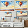 thumbnail image 4 of Designart "Colorful Hot Air Ballon expressionistic" Transportation Floater Framed Canvas Art Print, 4 of 7