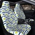 thumbnail image 2 of Uemuo Daisy Striped Nautical Pattern Car Seat Covers for Front Seats Waterproof Seat Covers for Cars, Universal Auto Front Seats Protector Fits for Car-2 PCS, 2 of 6
