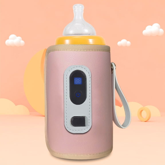 Elowen Baby Milk Heat Portable USB Baby Milk Bottle Warmer 5 Speeds Digital Display Heat Keeper Milk Breastmilk Water