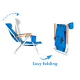 thumbnail image 3 of AMERTEER Chaise de Plage Portable Haute Résistance avec Appui-Tête Réglable Bleu, 3 of 9