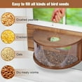 thumbnail image 4 of SNYNUXX Window Bird Feeder with 180° Clear View, Durable Wood, and Safe Design, Brown, 4 of 6