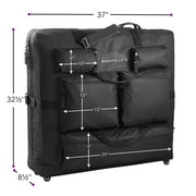 Saloniture Universal Carry Case for Massage Table, Professional Carrying Bag with Wheels and Storage Pockets
