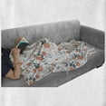 thumbnail image 6 of Floral Soft Flannel Fleece Throw Blanket, Shabby Blooms Nature Inspired Botanical Beauty Illustration, Cozy Plush for Indoor and Outdoor Use, 60" x 80", Almond Green Salmon, by Ambesonne, 6 of 6