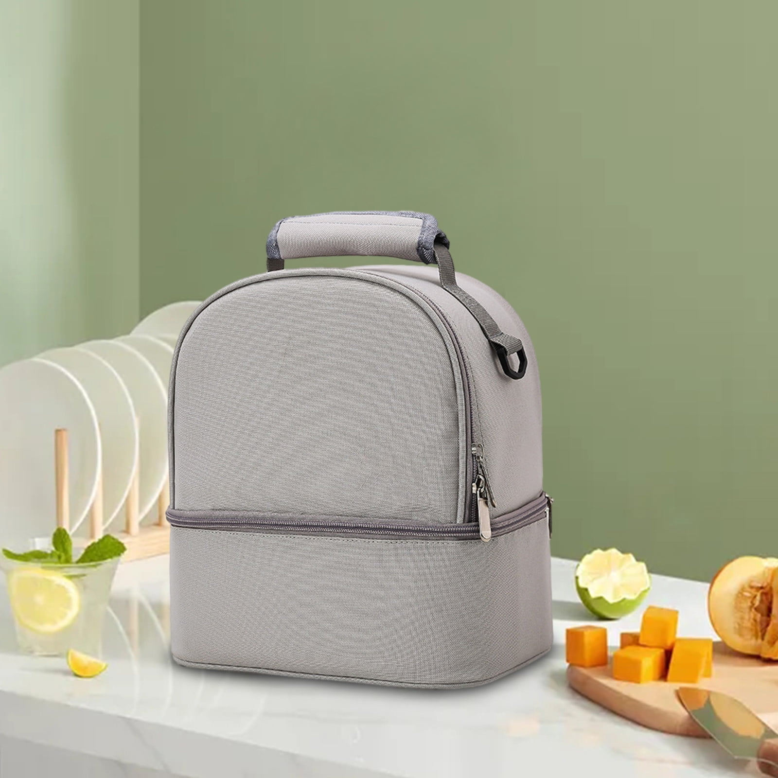 Tuphregyow Portable Insulated Breastmilk Storage Backpack Mommy Bag with Ice Pack, Ideal for Mother and Baby, Refrigerated for Long lasting Preservation Gray