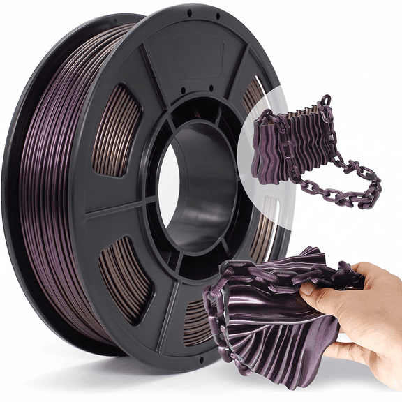 Chameleon Purple 95A 42D TPU 3D Printer Filament, 250g Spool, 1.75mm, for FDM 3D Printers